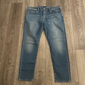 Slim Fit Stretch Jeans - Medium Blue Wash - 38/30